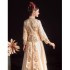 Xiuhe Women's 2024 New Champagne Wedding Chinese Dress Bridal Show and Couple Toast Dress Autumn/Winter