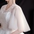 Main Wedding Dress Female 2024 New Style Mother Lace Super Fairy Dreamy Outward Yarn French Fat Spring/Summer Wedding Dress Cover Arm V-neck