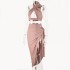 Cross border popular dress for foreign trade 2022 summer new women's clothing hollow out design irregular dress wholesale