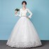 Summer main wedding dress 2024 new bride warm white long sleeved thick French super fairy forest style summer girl