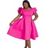 Large size design, niche dress, enlarged and enlarged, high waist, slimming A-line skirt, birthday dress