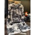 2024 design printed hooded pleated sweatshirt casual wide leg pants two-piece set three bedroom fashion set