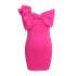 AM200403 Single Shoulder Butterfly Dew Back Slimming Large Size Slimming Bag Hip Skirt Party Dresses