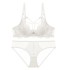 Women's French Bra Lace Rabbit Ear Underwear Set Summer Thin Women's Big Chest Show Small Converge Cover Sexy