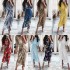 2024 autumn European and American women's clothing foreign trade INS new sexy printed V-neck pleated irregular strap dress