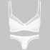 Sexy, minimalist, high-end double-layer cup lingerie, lightweight, breathable, and simple French style bra that gathers big breasts and looks small