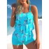 New printed cross-border European and American split women's swimsuit sexy little fresh cake skirt style swimsuit