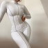 Cross border foreign trade new women's jumpsuit, European and American style slim fit sexy long sleeved jumpsuit