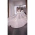 Main plus size wedding dress, bride 2024 new style, big tail, petite woman, French heavy industry temperament, one shoulder palace