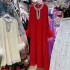 Vietnamese style ostrich fur decorative dress with cuffs, heavy duty collar with diamond inlaid loose long skirt A2 # 8073