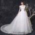 Wedding Dress 2024 New Flower One Shoulder Korean Style Qi Di Pregnant Women Look Thin, Big Tail Lace Strap, Large Size