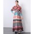 Factory direct sales of Miyake pleated early autumn pleated loose plus size printed outerwear