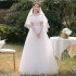 Light Wedding Dress 2024 New Bridal One Shoulder Forest Style Simple French White Princess Super Fairy Outdoor Travel Photography Wedding Dress