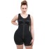 Amazon shapewear jumpsuit reinforced version shapewear with high weight mesh fabric front snap button and crotch cinching