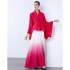 Factory direct sales of Miyake pleated gradient lace up short jacket+dyed pleated skirt in stock