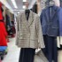 British plaid suit collar double breasted jacket long sleeved waist cinched suit+skirt set D1 # 8813