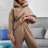 2024 Autumn Amazon Cross border Women's Clothing Solid Color Hoodie Pants Street Fashion Casual Set