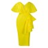 D516 Amazon Summer Sexy V-neck ruffle edge slit nail bead evening dress, socialite temperament party dress