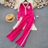 Socialite's high-end casual knitted fashion suit for women's autumn and winter loose long sleeved shirt+high waisted hanging pants