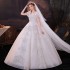 Main plus size wedding dress, bride 2024 new style, big tail, petite woman, French heavy industry temperament, one shoulder palace