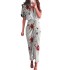 2024 autumn new cross-border women's clothing European and American dress temperament fashionable printed long skirt shirt dress for women