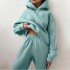 2024 Autumn Amazon Cross border Women's Clothing Solid Color Hoodie Pants Street Fashion Casual Set