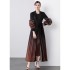 Factory direct sales of Miyake wrinkled gradient floral lace up jacket+versatile artistic straight tube skirt in stock 9839