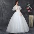 Large size wedding dress, fat mm, summer and autumn wedding dress 2024 new style, bride's wedding main dress, slimming and simple, studio covering arms