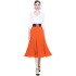 Real time stock 2022 new product small fresh white shirt+orange patchwork skirt two-piece set