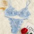 European and American Amazon Sex Set Women's Small Fresh Flower Embroidery Stickers Mesh Sexy Bra Manufacturer Direct Sales