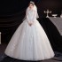 Main wedding dress for spring and summer, Korean style plus size new bride, Sen style one shoulder long sleeved trumpet sleeve, dreamy and simple 2024 female