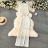 Korean style set 2024 new women's spring style hollow knitted sweater versatile long skirt two-piece skirt set trendy