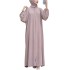 Spot Middle East Dubai 2024 Solid Color Abaya Prayer Headscarf Robe Clothing Zipper Women's Long Dress