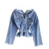 Cowboy jacket for women in early spring 2020, new style with careful buttons, chic Hong Kong style cardigan, tie up and slimming shirt top