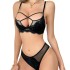 Women's French Bra Lace Rabbit Ear Underwear Set Summer Thin Women's Big Chest Show Small Converge Cover Sexy