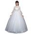 Large size wedding dress, fat 2024 new style, one shoulder, mid sleeves, Korean style bride's wedding dress, neat size, slimming effect, autumn and winter diamonds