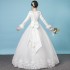 Summer main wedding dress 2024 new bride warm white long sleeved thick French super fairy forest style summer girl