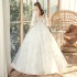 Main Wedding Dress Female 2024 New Brides Pregnant Women Autumn/Winter Cover Belly Large Long Sleeve Dreamy Forest Series Light and Neat Diamond Beads