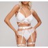 European and American Lingerie Amazon's new complex heavy-duty craft lingerie with mesh splicing and leg rings, sexy