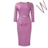 D501 European and American foreign trade new women's clothing Amazon 2024 new solid color hip hugging OL pencil skirt African dress