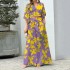 2024 Autumn Set European and American Women's Clothing New Printed Temperament Commuting High Waist Sexy Fashion Leisure Set