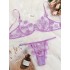 European and American Amazon Sex Set Women's Small Fresh Flower Embroidery Stickers Mesh Sexy Bra Manufacturer Direct Sales