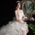 2023 Spring New Style Short Front and Long Rear Small Tail Wedding Dress Princess Puff Cake Skirt Studio Short Skirt D83