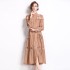 Real time spot spring clothing new palace style standing collar hollowed out single breasted long dress