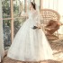 Main Wedding Dress Female 2024 New Brides Pregnant Women Autumn/Winter Cover Belly Large Long Sleeve Dreamy Forest Series Light and Neat Diamond Beads