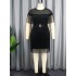 AM030804 Elegant Style High Waist Tassel Women's Skirt Fashionable and Comfortable Slimming Dress with Belt