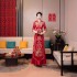 Velvet 2024 New Xiuhe Dress, Small Bride, Large Size, Chinese Wedding Dress, Wedding Dress, High end Toasting Dress, Pavilion Dress