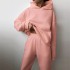 2024 Autumn Amazon Cross border Women's Clothing Solid Color Hoodie Pants Street Fashion Casual Set