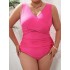 New sexy one-piece one-piece swimsuit from Europe and America, multi-color solid color cross-border Amazon hot item, plus size swimsuit, knitted