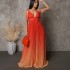 D403 Amazon Ebay Cross border Summer Strap, Bareback, Sexy Strap, Gradient Color Long Dress, Foreign Trade Dress